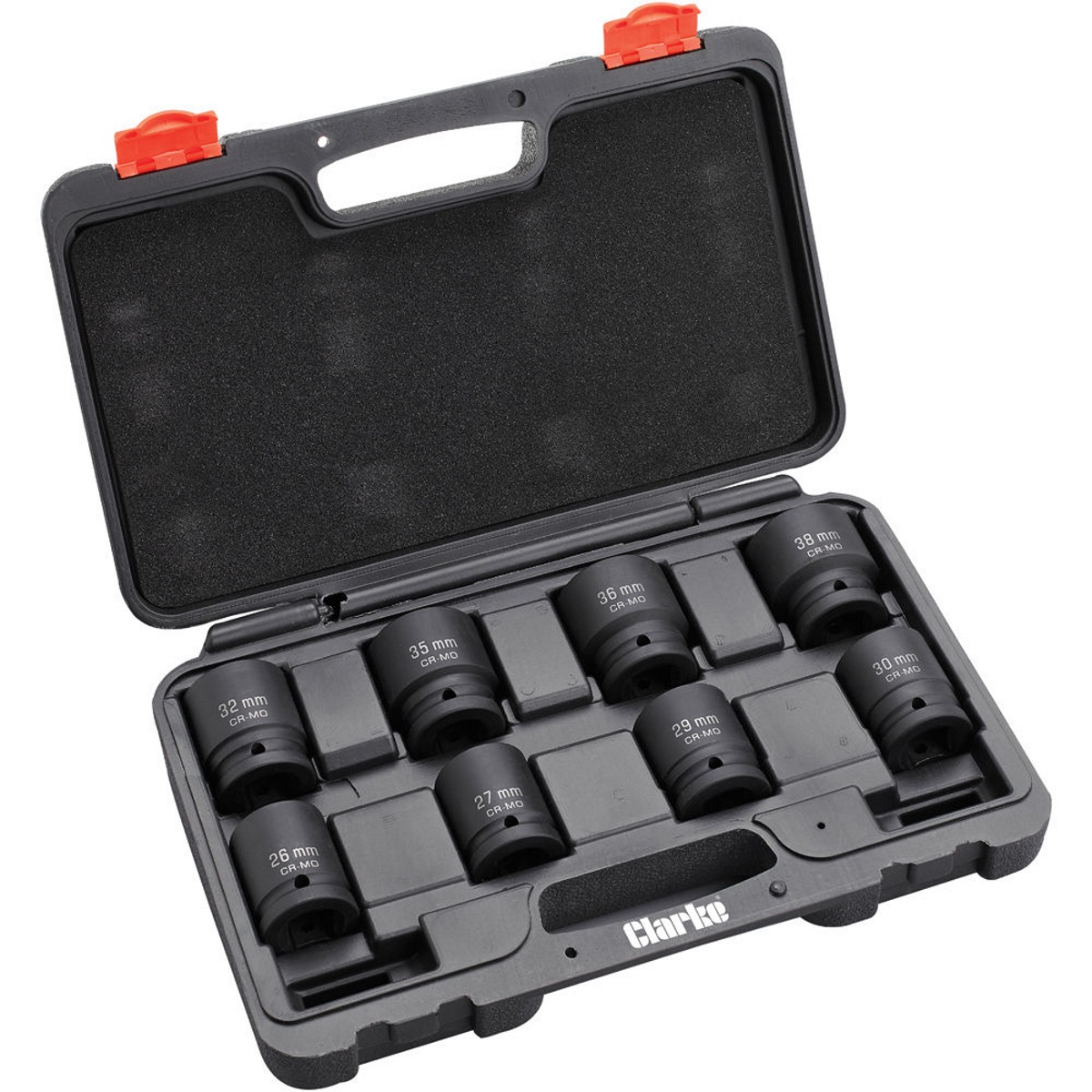 Clarke 1800370 CIS83/4M 8 Piece 3/4" Square Drive Impact Socket Set Metric 