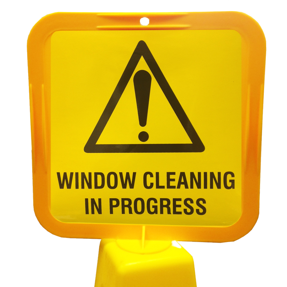 JSP Lamba CLOFF1238 'Window Cleaning' Safety Message Label 21cm For Lock-In Sign Holder