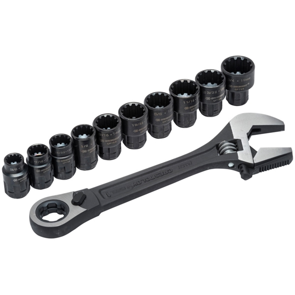 Crescent CPTAW8 X6™ Pass-Thru™ Adjustable Wrench Set 11 Piece CRECPTAW8