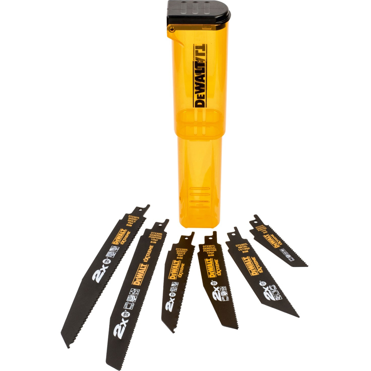DeWalt DT2440L-QZ 6 Piece Extreme 2x Long Life Reciprocating Saw Blade Set