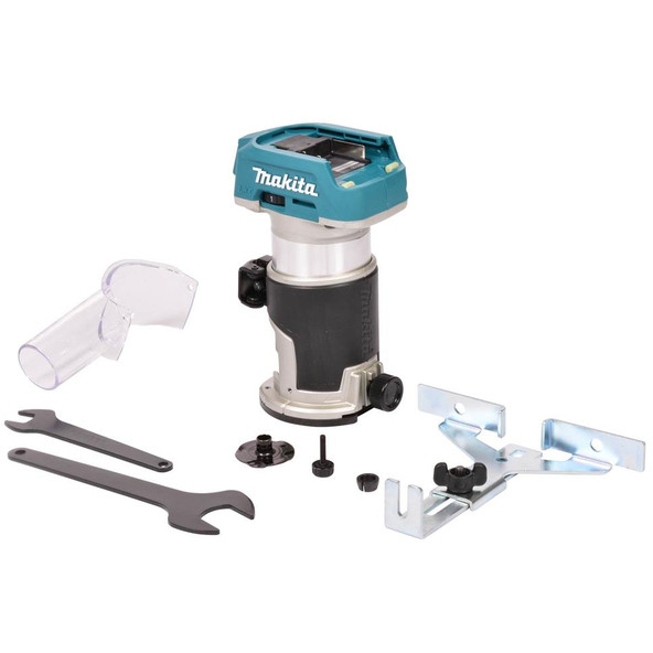 Makita DRT50ZX4 Body Only 18V LXT Brushless Router/Trimmer and Trimmer Guide