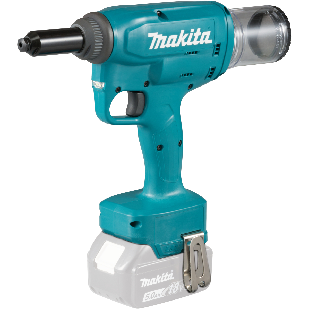 Makita DRV250Z 18V LXT Body Only Rivet Gun with 4.8-6.4mm Nose Pieces