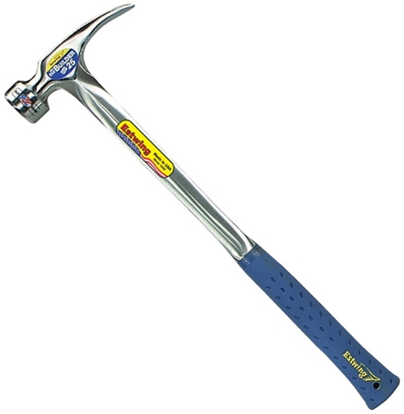Estwing E3/25SM Large Head Milled Face Straight Claw Hammer 700g (25oz)