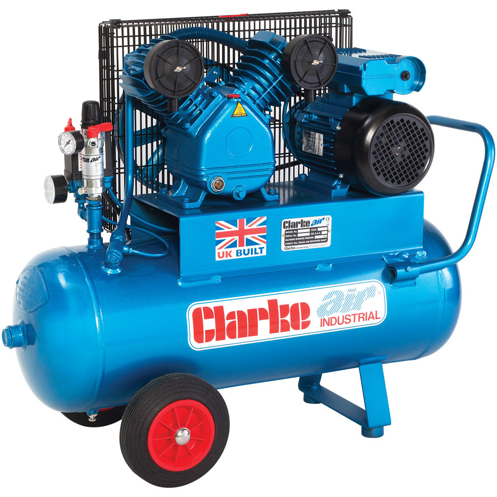 Clarke 2092750 XEPV16/50 (O/L) 14cfm 50 Litre 3HP Portable Industrial Air Compressor (110V)