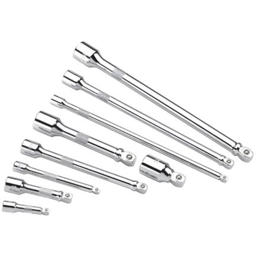 Clarke 1700571 PRO171 1/4" 3/8" & 1/2" Drive 9 Piece Wobble Extension Bar Set