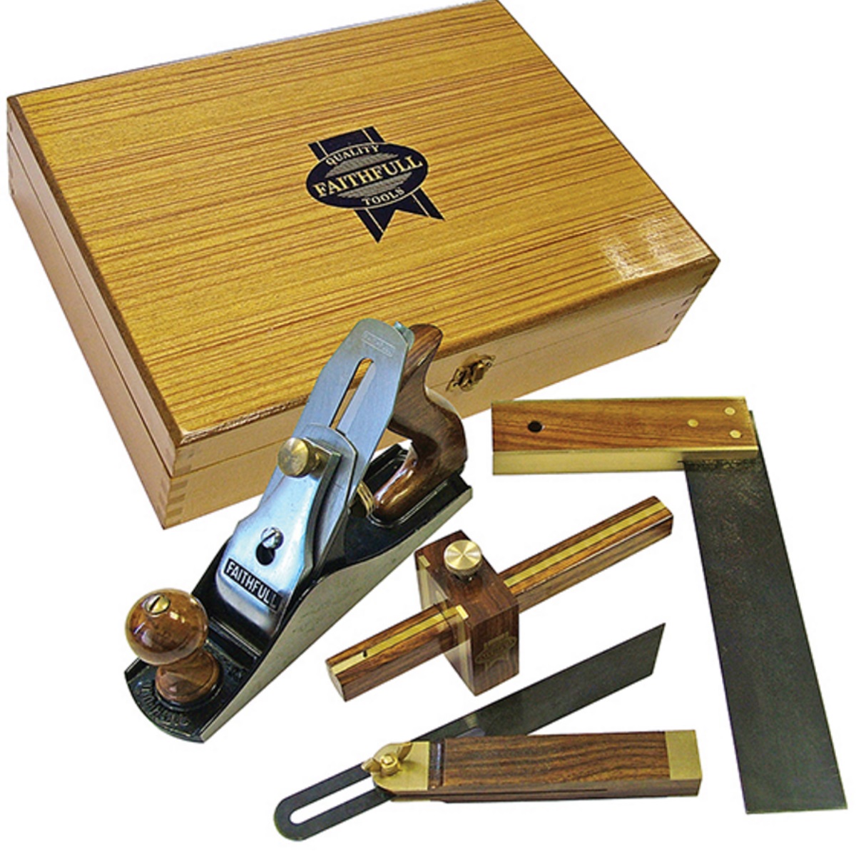 Faithfull FAIPLANEKIT Plane & Woodworking Set 4 Piece