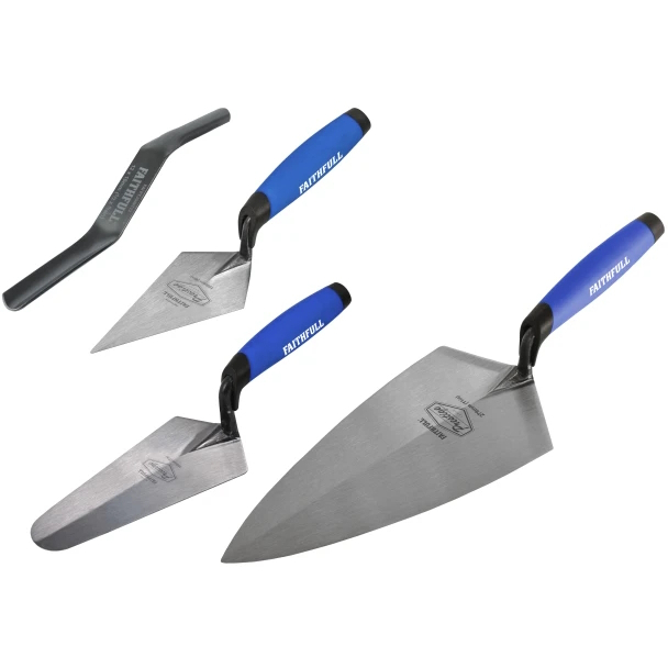 Faithfull XMS25TROWELS 4 Piece Professional Brick Trowel Set