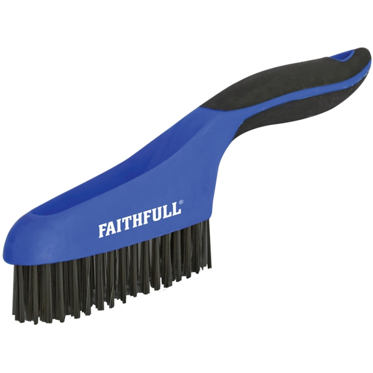 Faithfull FAISB164S Scratch Brush Soft Grip 4 x 16 Row Steel
