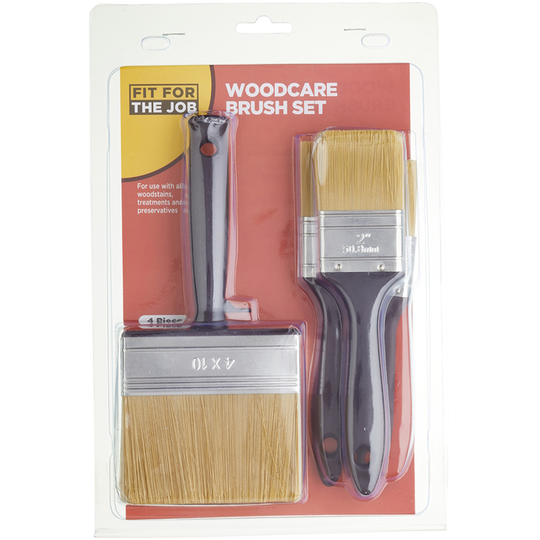 Fit For The Job FBWD005 4 Piece Woodcare Brush Set