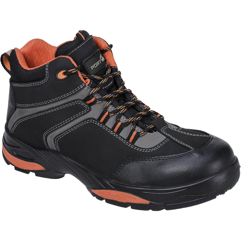 Portwest FC60 Composite Nubuck Leather Ankle Boot S3S HRO FO SR - Black - UK13
