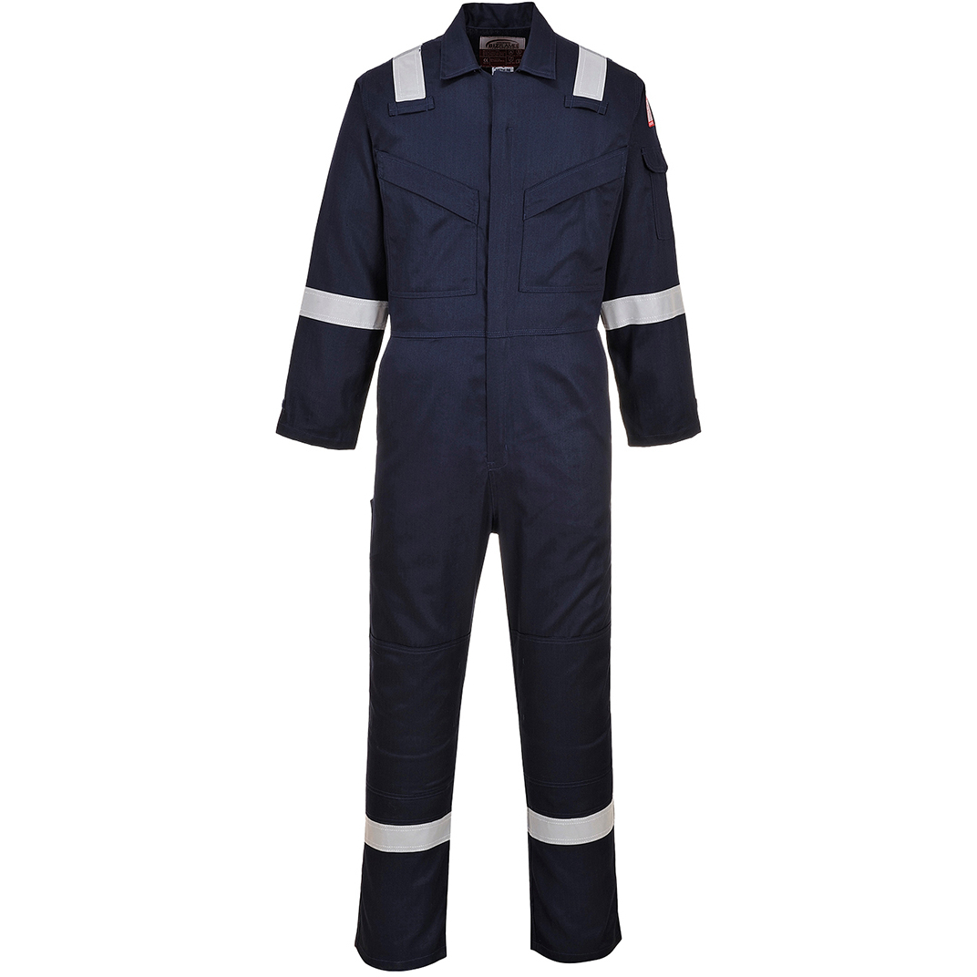 Portwest FR21 Flame Resistant Super Light Weight Anti-Static Coverall 210g-Portwest Chest 3XL (54"-55") - Navy Blue (NB)