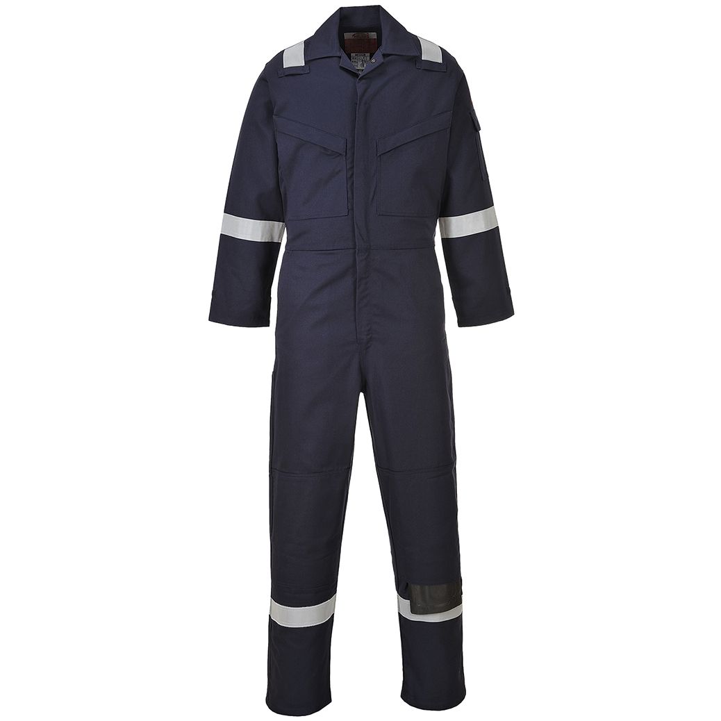 Portwest FR50 Flame Retardant Tall Leg Navy Blue Anti-Static Coverall - X-Large
