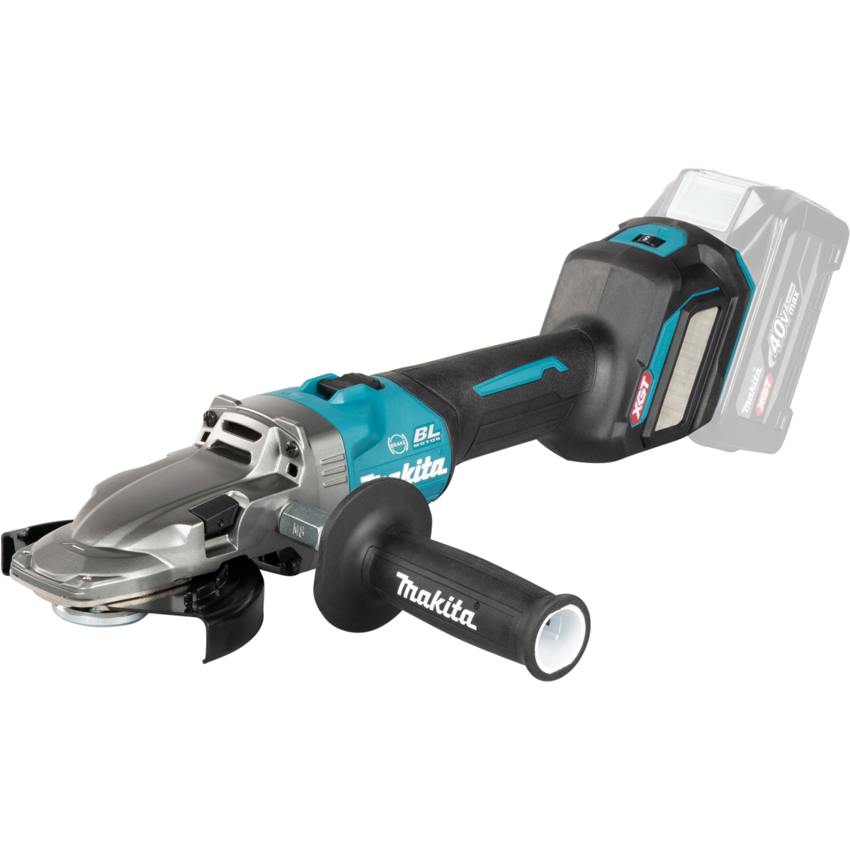 Makita GA055GZ01 Body Only 40V XGT Flat Head 125mm (5") Angle Grinder with Slide Switch in Makpac Case