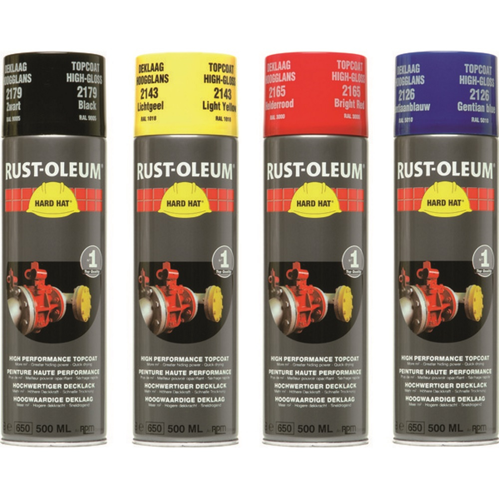 Rustoleum 2100 RAL Hard Hat Topcoat 500ml Aerosol Spray Paint - Light Blue