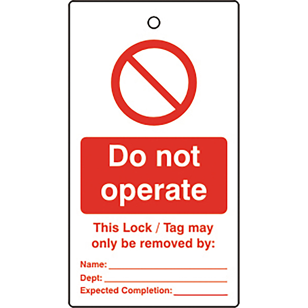 Allsigns AS-PR148-RP Industrial "Do Not Operate" Lockout Tags (Pack of 10)