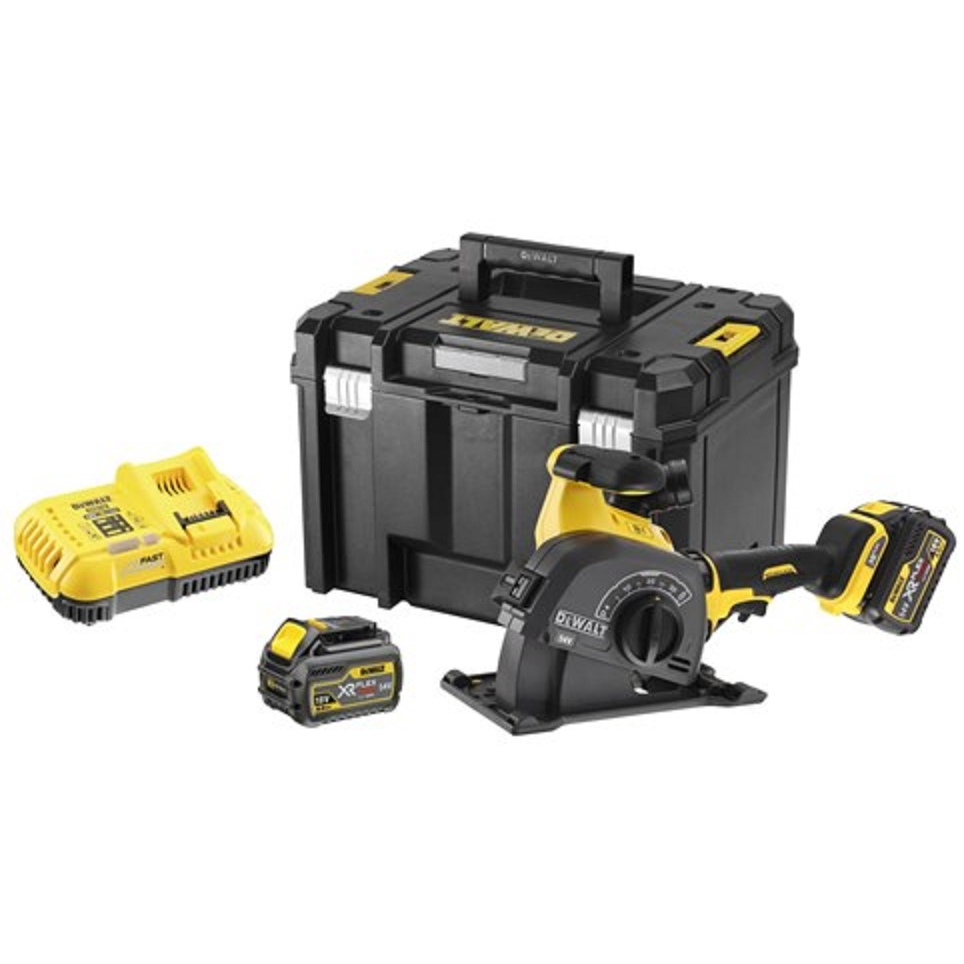 DeWalt DCG200T2-GB 54V XR Flexvolt Wall Chaser with 2 x 6.0Ah Batteries in TSTAK Carry Case