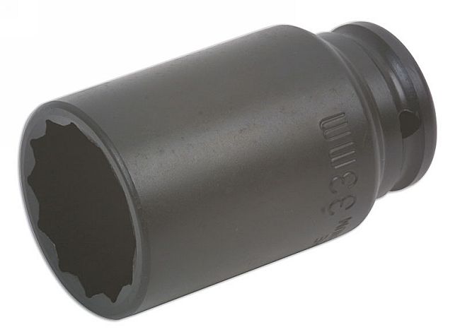 ISS BH06M27L 3/8" Drive 12 Point Deep Impact Socket 27mm