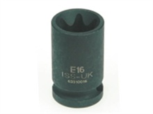 ISS FT06E16 3/8" Drive E16 Female Torx Regular Impact Socket
