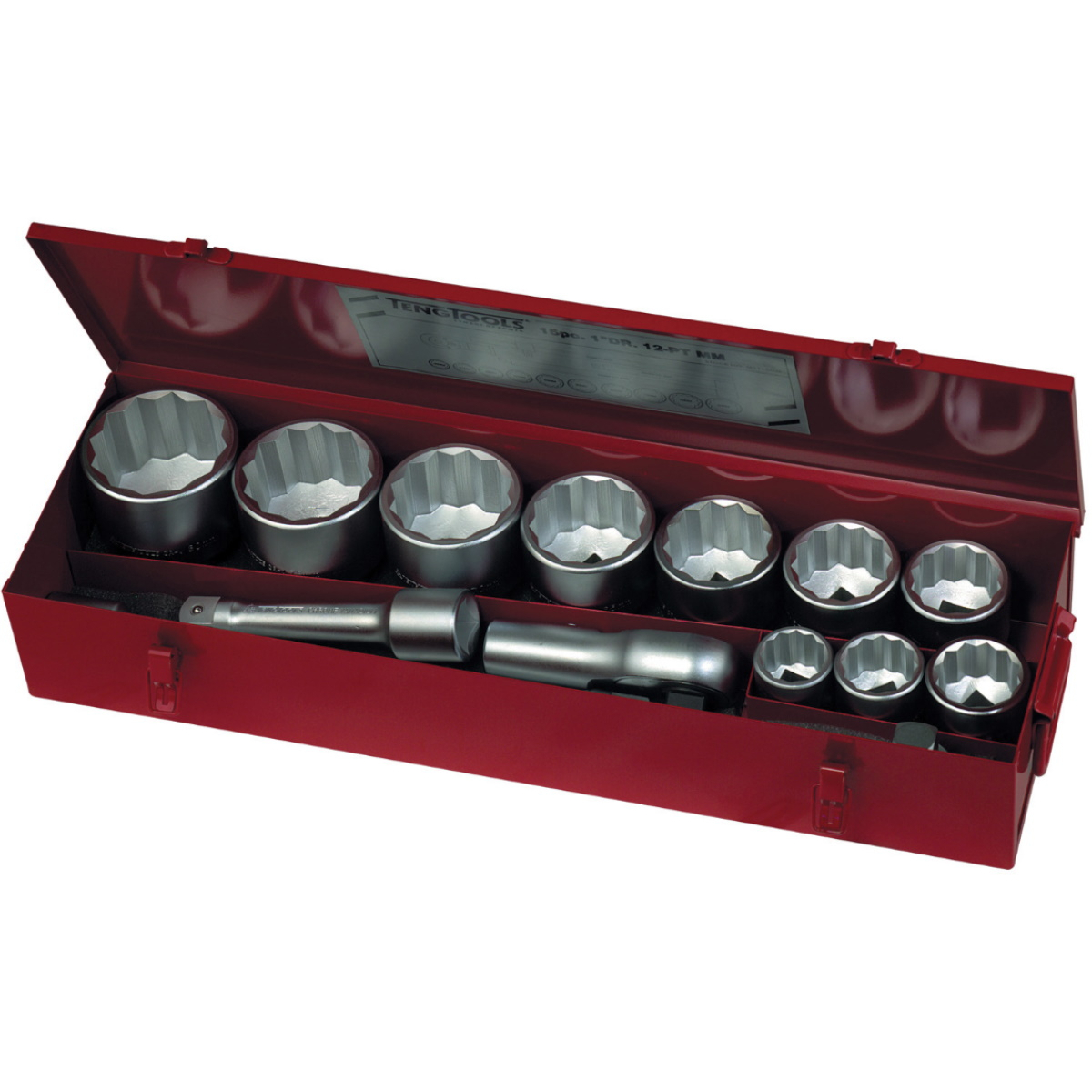 Teng Tools M1115MM 15 Piece 1" Drive 12 Point Metric Socket Set