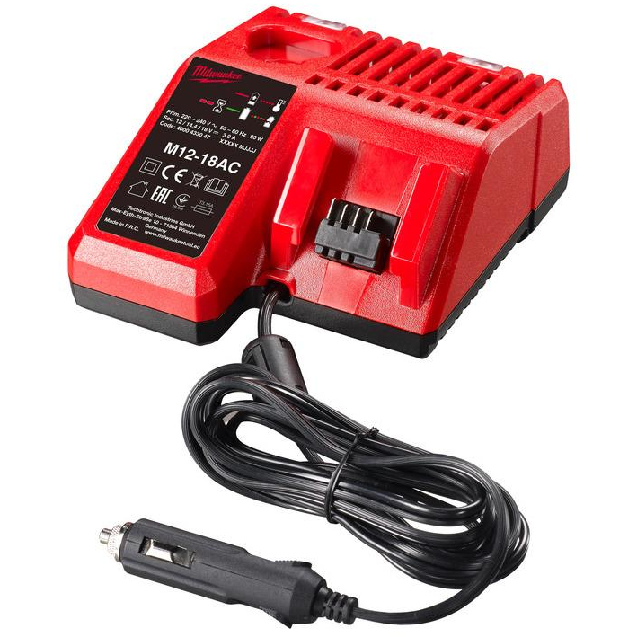 Milwaukee M12-M18AC In Car Charger 