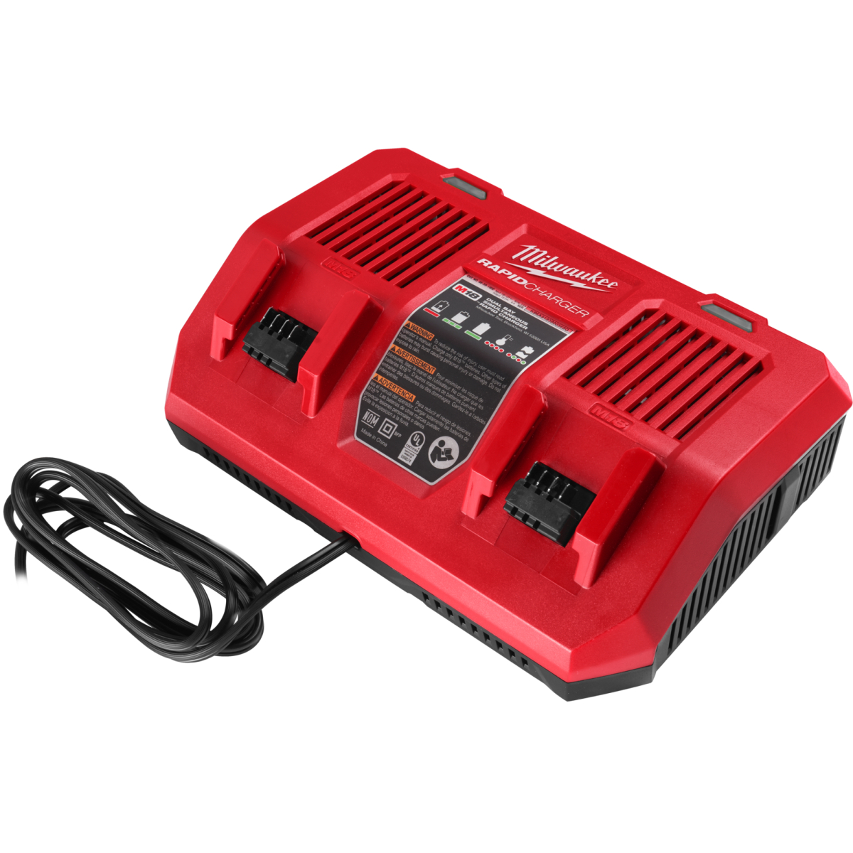 Milwaukee M18DFC Dual Bay Rapid Charger For M18 18v Batteries (240v input)