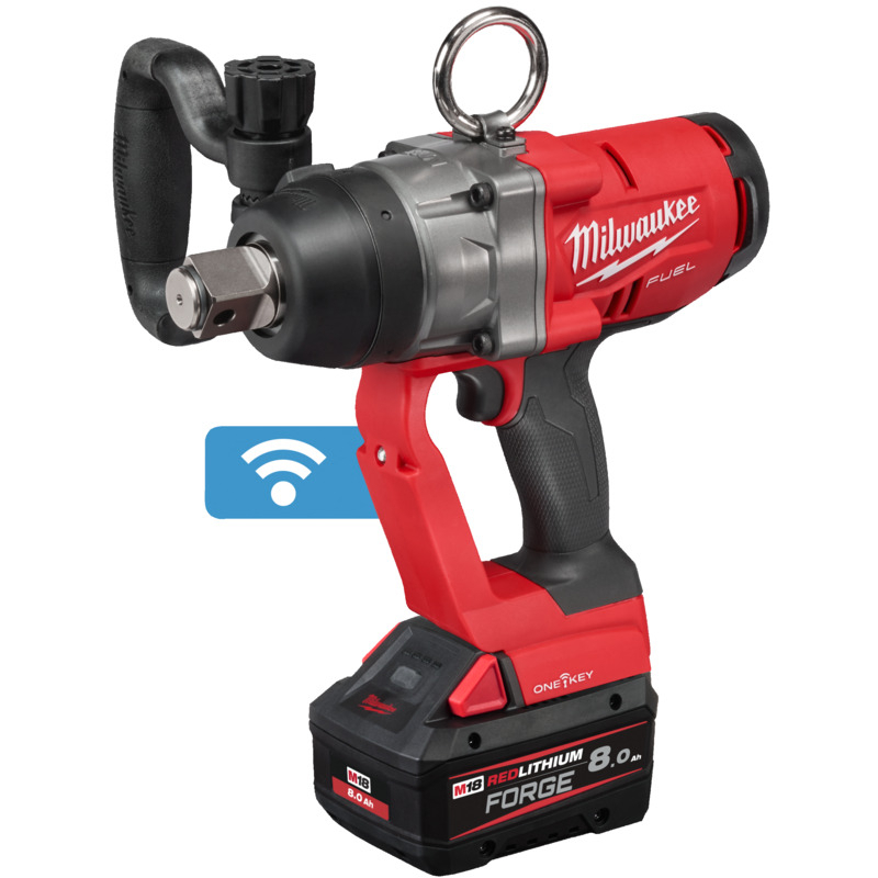 Milwaukee M18ONEFHIWF1-802XM18 Fuel One Key 1" Drive High Torque Impact Wrench with 2x 8.0Ah Batteries and Charger in Case