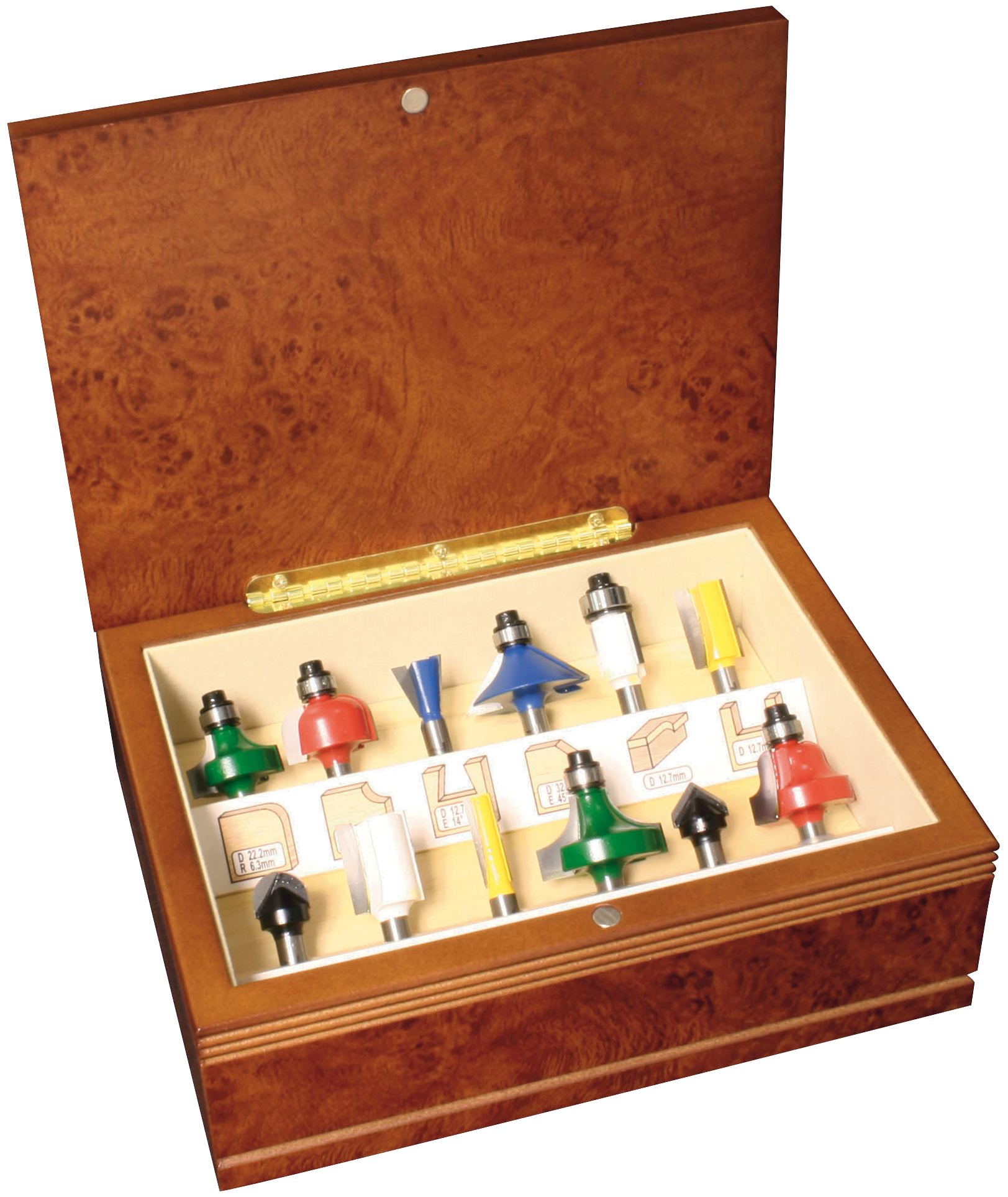 Makita A-91051 12-piece 1/4" Shank Router Bit Set