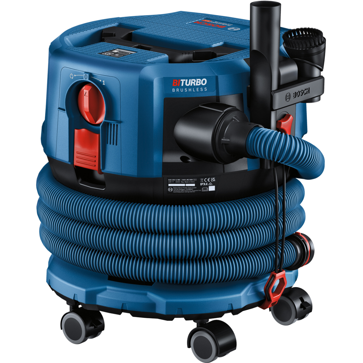 Bosch GAS 18V-12 MC 18v Body Only M Class Dust Extractor BITURBO BRUSHLESS with GCT 30-42 Auto-Start Tag