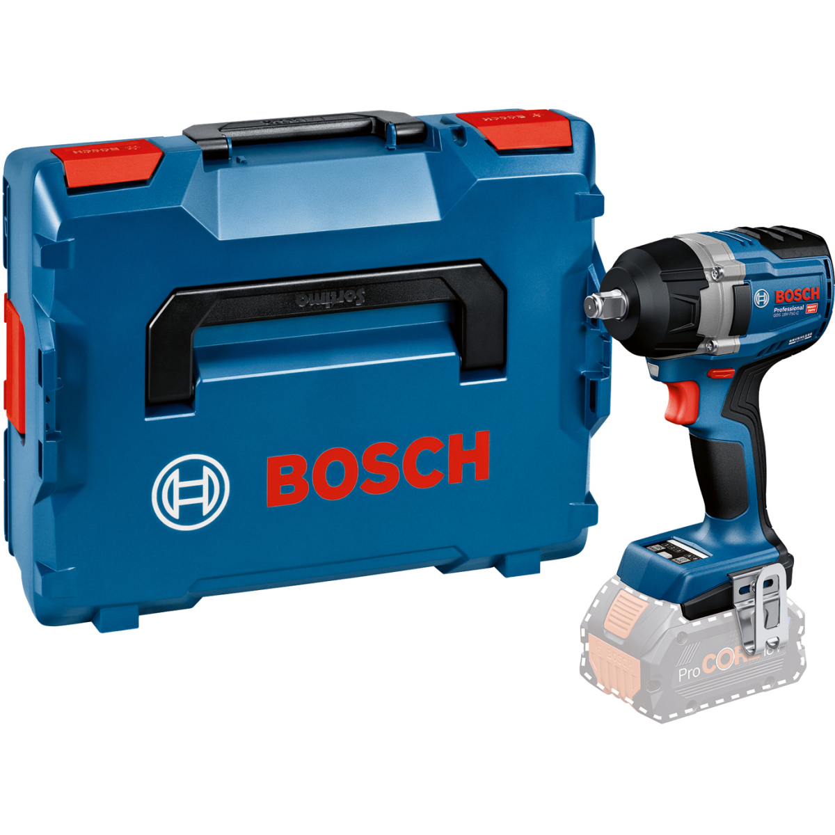 Bosch GDS 18V-750 C 18v Body Only 750Nm Impact Wrench Brushless Connected in L-BOXX