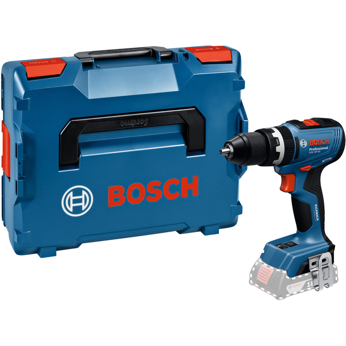 Bosch GSB 18V-65 18v Body Only Combi Drill Brushless in L-Boxx