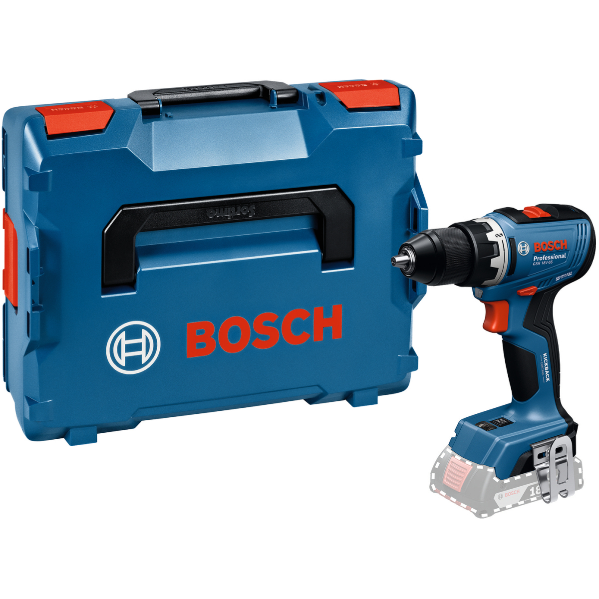 Bosch GSR 18V-65 18v Body Only Drill Driver Brushless in L-Boxx