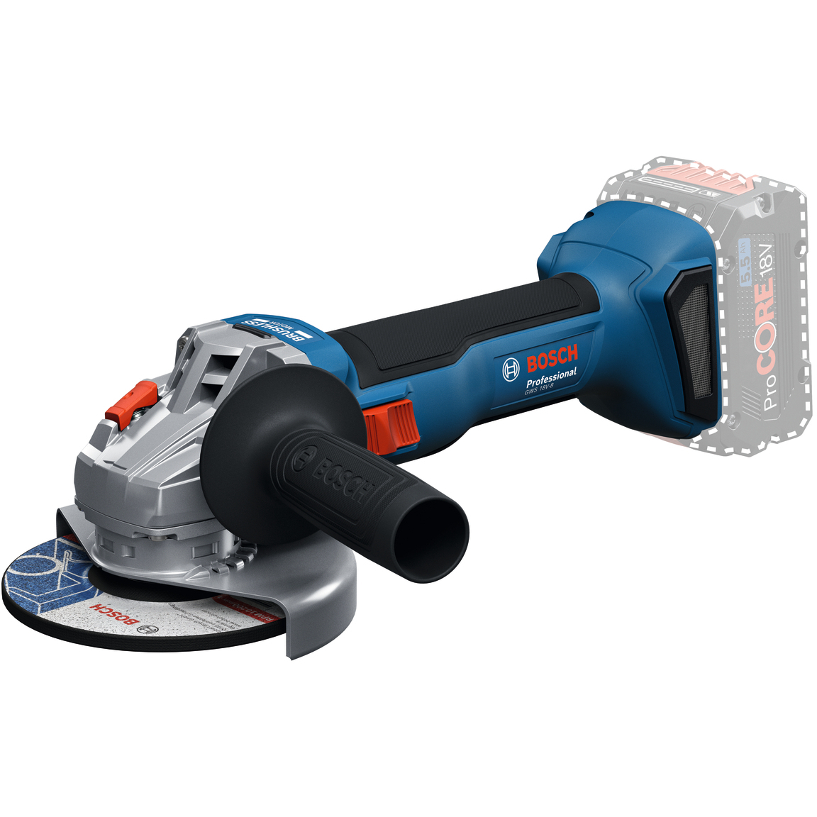 Bosch GWS 18V-8 18v Body Only 5"/125mm Angle Grinder in Carton
