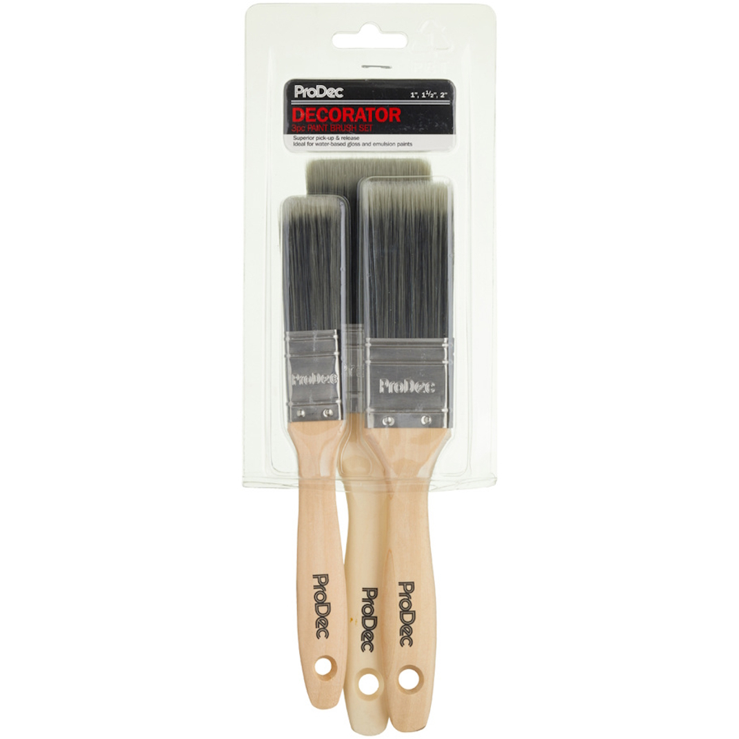 ProDec PBPT038 3 Piece Decorator Paint Brush Set
