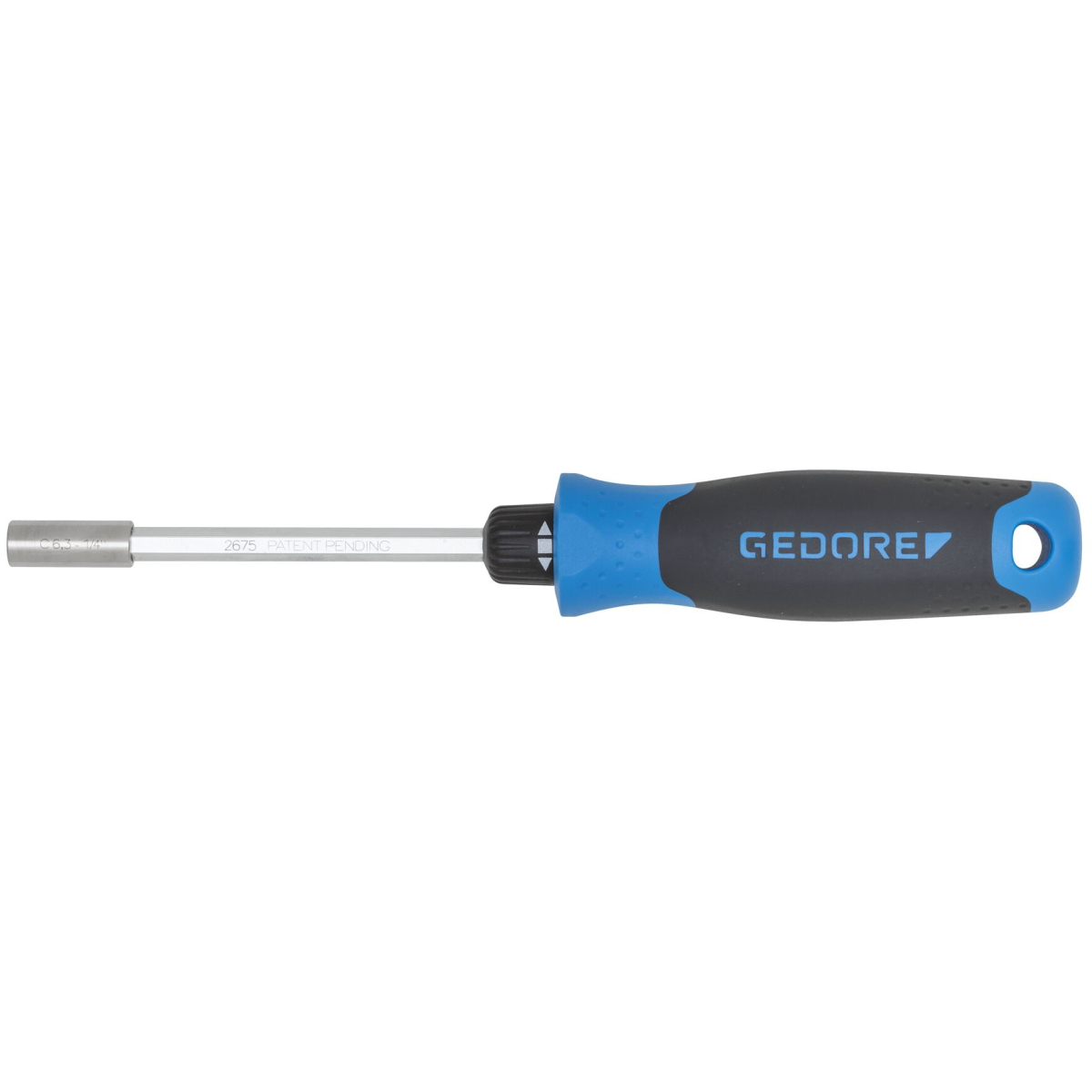 Gedore 3031918 2675 Ratchet Screwdriver SilentGEAR 1/4″ Bit Holder
