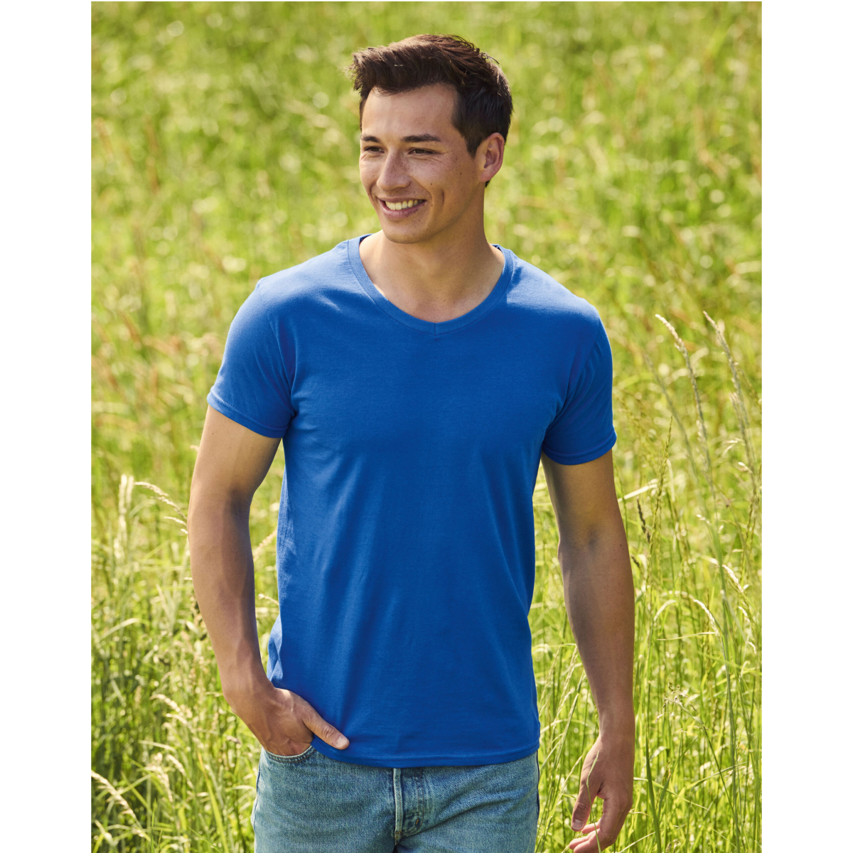 Fruit Of The Loom 61442 Men's Iconic 150 V-Neck T-Shirt 