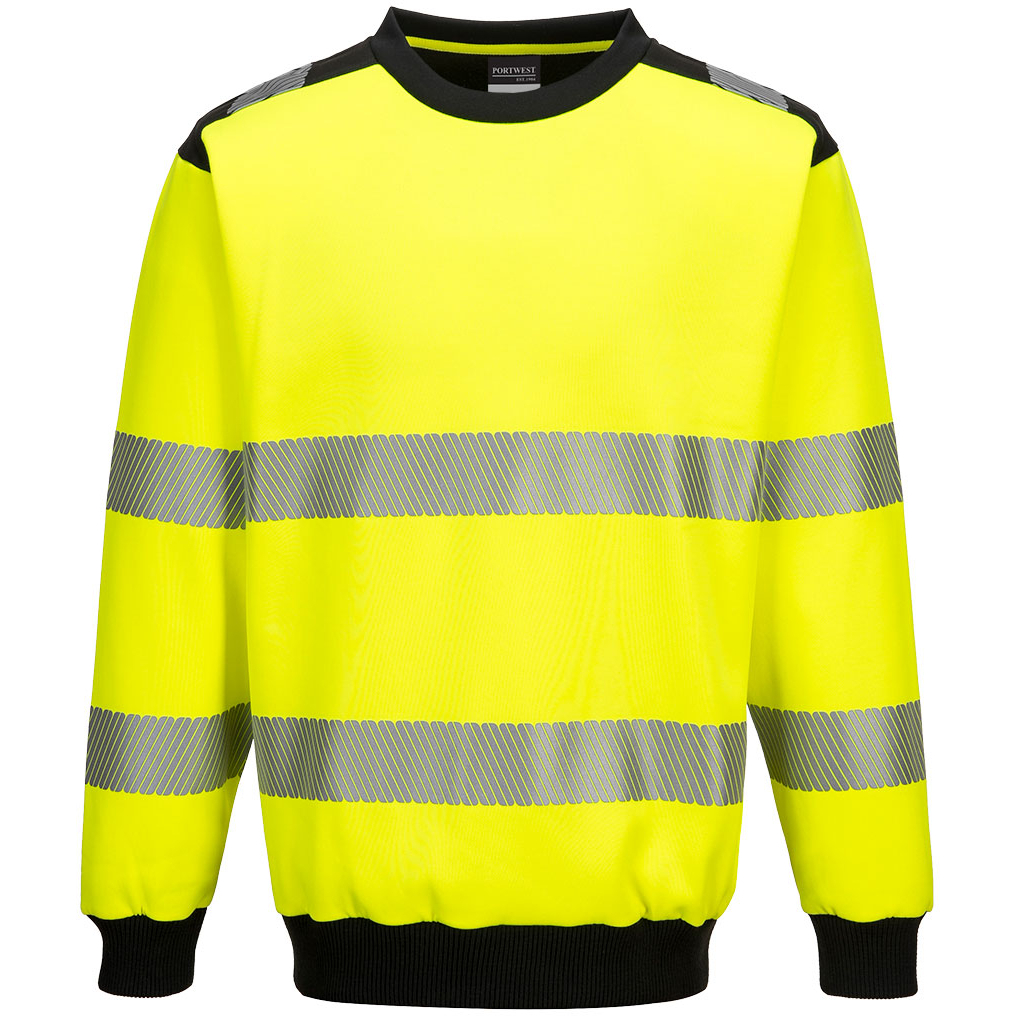 Portwest PW379 PW3 Hi-Vis Crew Neck Sweatshirt