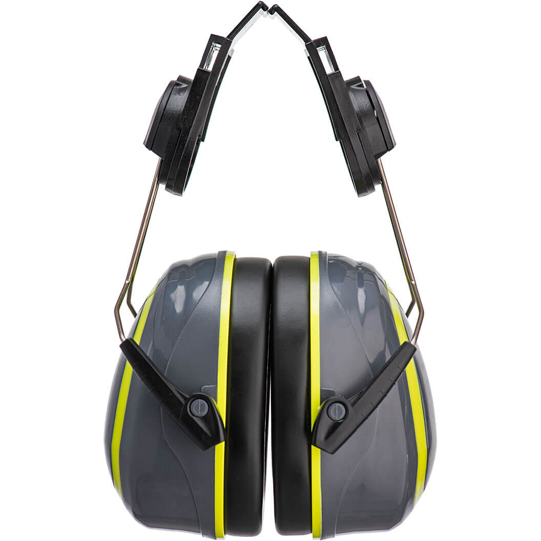 Portwest PW76GYR HV Extreme Ear Defenders Medium Clip-On Grey/Yellow