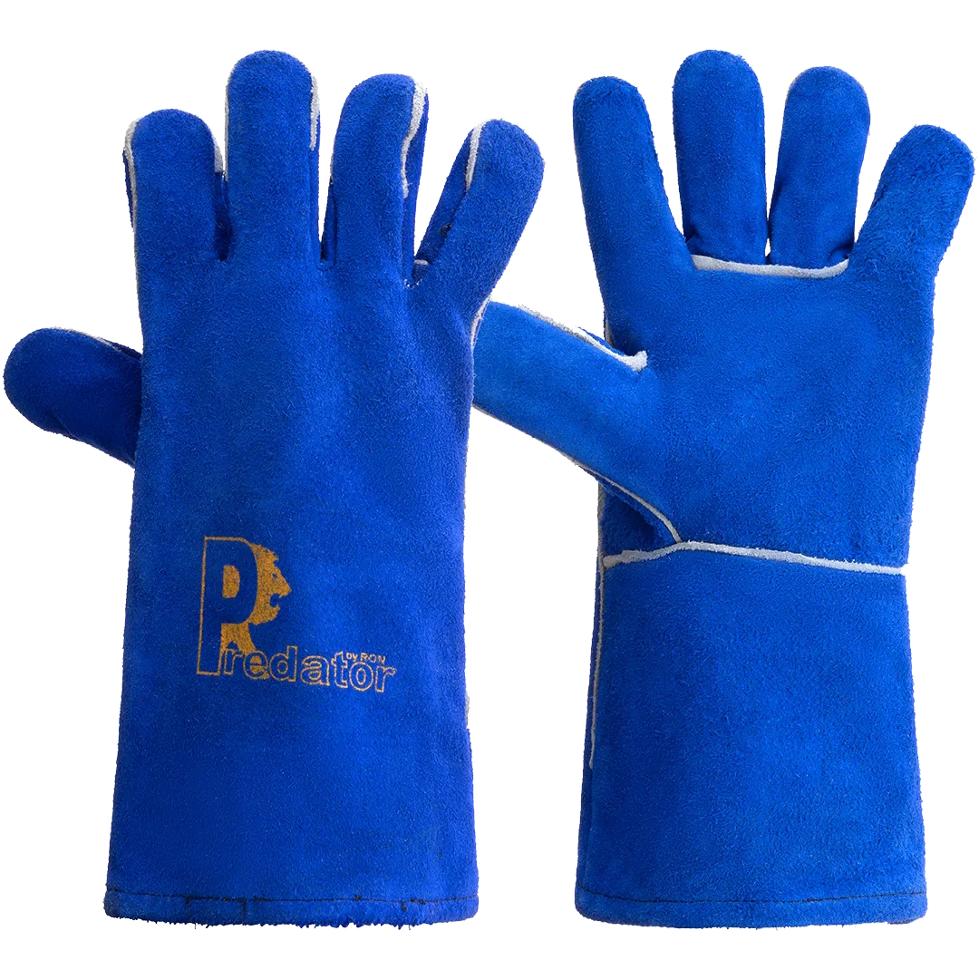Predator Blue Lightning Welders Lined Welding Gauntlet Blue RSW1C