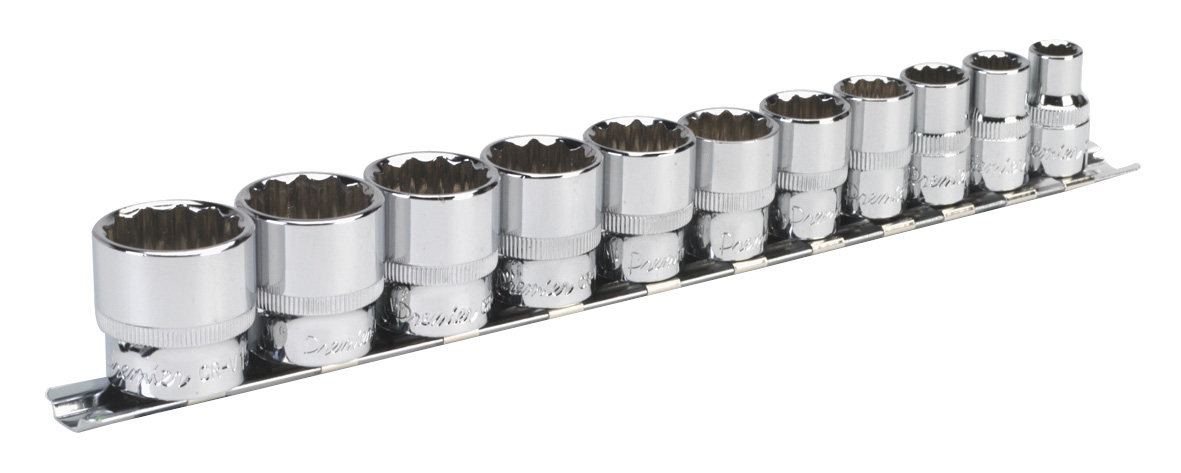 Sealey AK2672 Socket Set 11 Piece 3/8" Drive 12 Point WallDrive AF