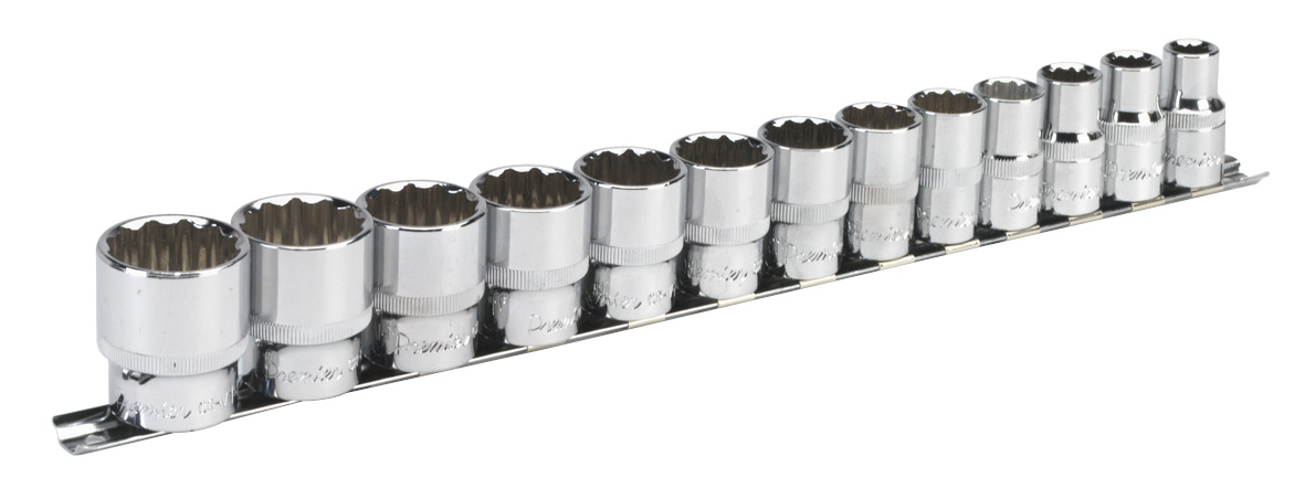 Sealey AK2674 Socket Set 13 Piece 1/2" Drive 12 Point WallDrive AF