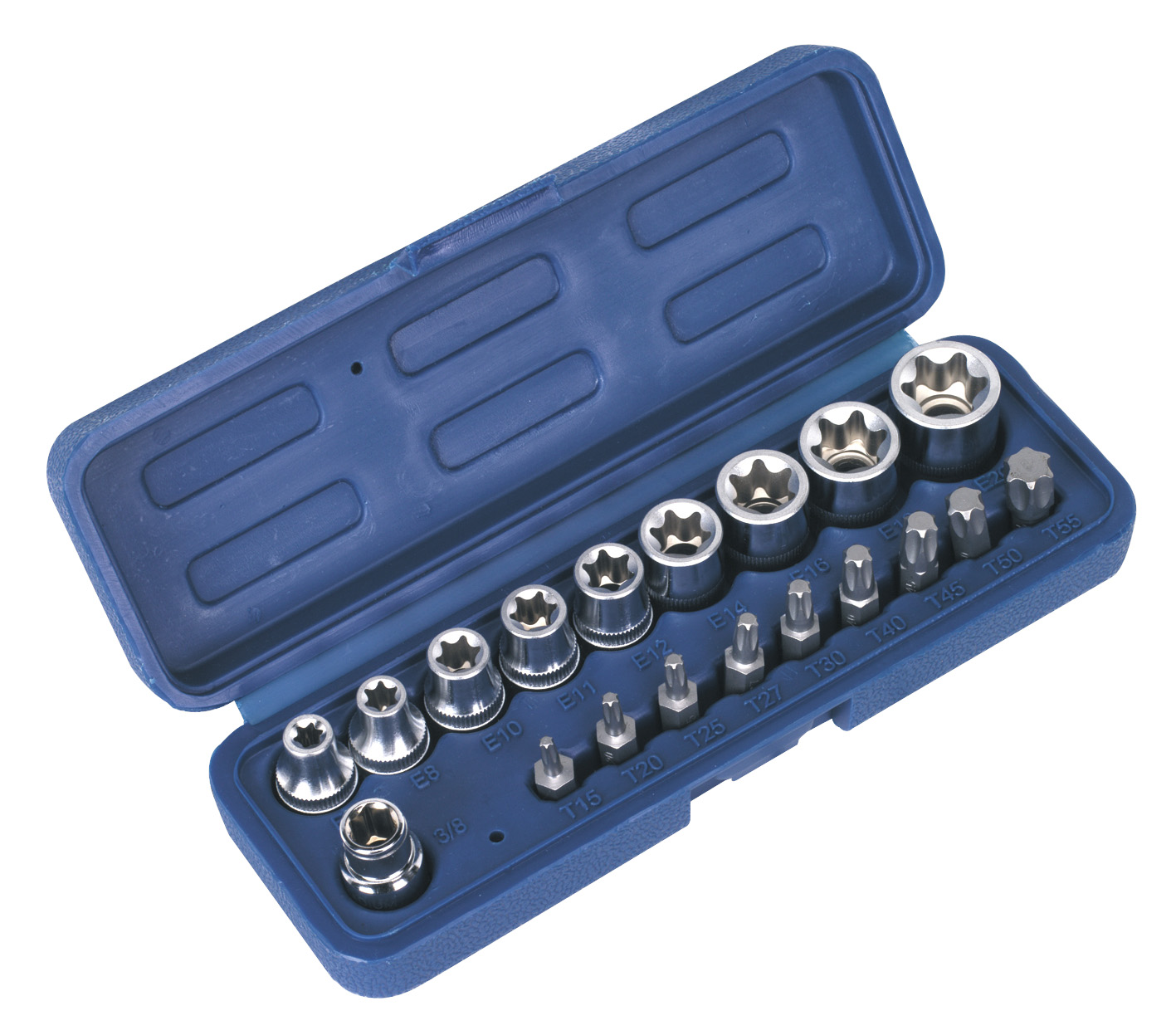 Sealey AK6191 TRX-Star (Torx type) Socket & Bit Set 19 Piece 3/8" Drive