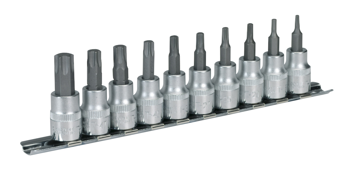 Sealey AK6207 TRX-Star (Torx type) Socket Bit Set 3/8" Drive 10 Piece