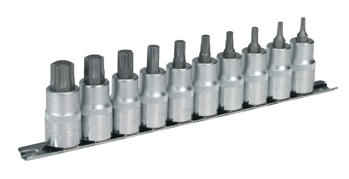 Sealey AK6208 TRX-Star ( Torx type) Socket Bit Set 1/2" Drive 10 Piece