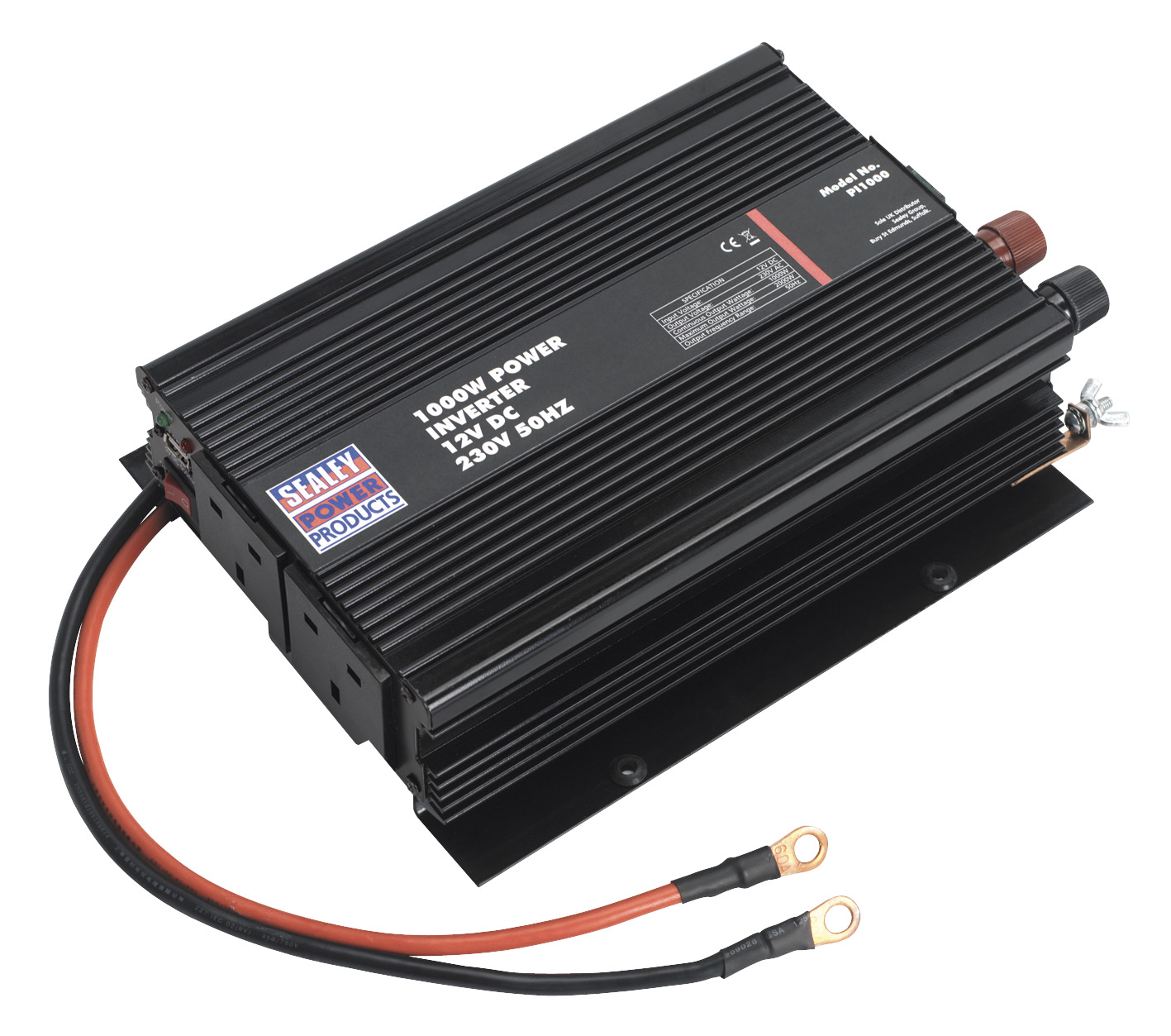 Sealey PI1000 1000W Power Inverter 12V DC - 230V