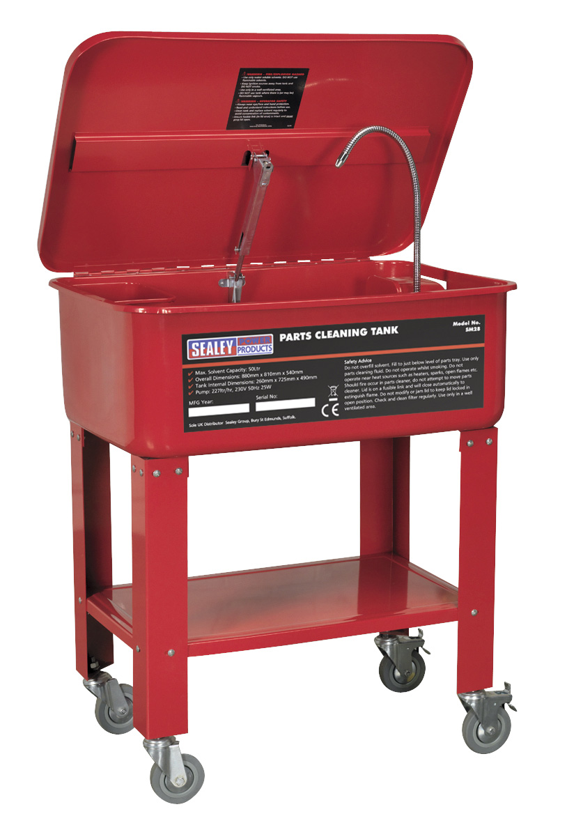 Sealey SM28 Mobile Parts Cleaning Tank 50ltr