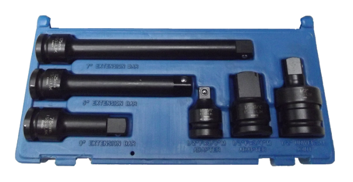 ISS SET08ACC 1/2" Drive 6 Piece Impact Accessory Set