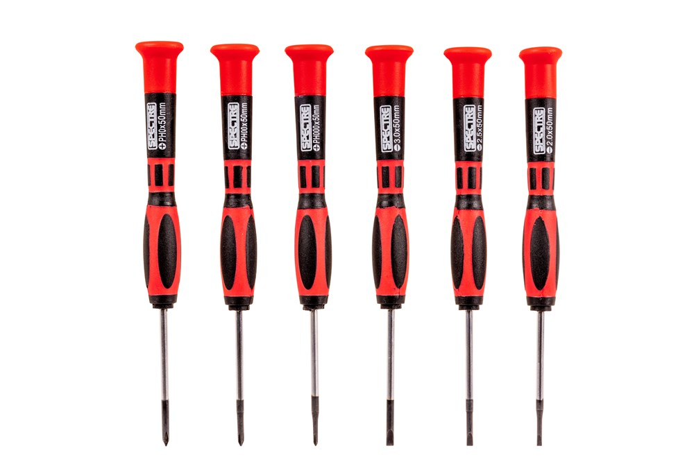 Spectre SP-17322 6pc Precsion Screwdriver Set Flat & Phillips