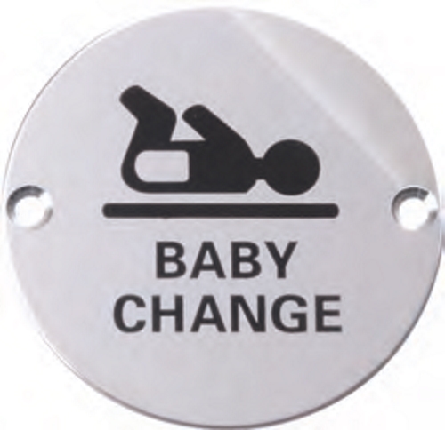 Marcus SS-SIGN004-P Polished Baby Change Circular Symbol