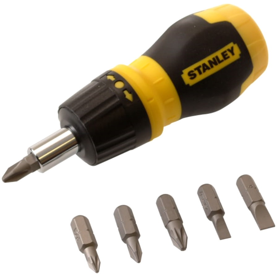 Stanley 0-66-358 Multibit Ratchet Stubby and Bits STA066358