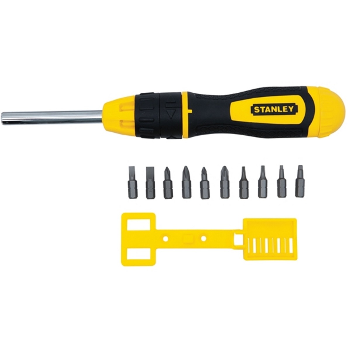 Stanley 0-68-010 Multibit Ratchet Screwdriver with 10 Bits STA068010